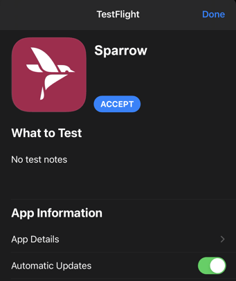Accept Sparrow