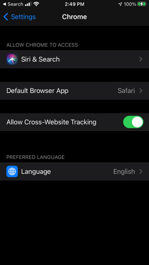 Chrome Browser Options