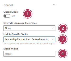 PostViewerTiles - General Settings