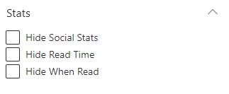 PostsCentral - Stats